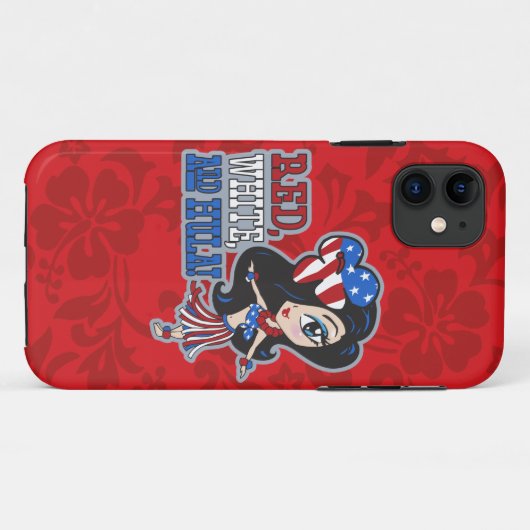 赤、白とフラガール愛国的iPhone 5ケース Case-Mate iPhoneケース (裏面(横))