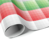 赤。白と緑のカラーブロッグラデーションク ラッピングペーパー (ロールコーナー)