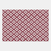 赤+白の幾何学模様 | ラッピングペーパーシート (正面2)