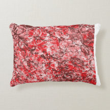 赤、白の華美長方形の織物デザイン