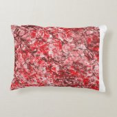 赤、白の華美長方形の織物デザイン アクセントクッション (裏面)