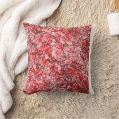 赤、白の華美長方形の織物デザイン クッション (ブランケット)