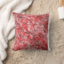 赤、白の華美長方形の織物デザイン クッション