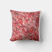 赤、白の華美長方形の織物デザイン クッション (正面)