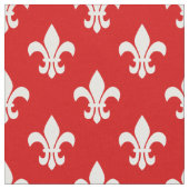 赤、白の（紋章の）フラ・ダ・リ ファブリック (クローズアップ)