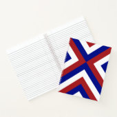 赤、白カスタム、青の山形のノートブック ノートブック (内部)