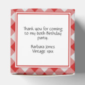 赤/白ジンガムのチェック模様 フェイバーボックス (上部)