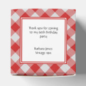 赤/白ジンガムのチェック模様 フェイバーボックス (上部)