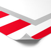 赤/白ストライプ結婚式 プログラムポスター ポスター (角)