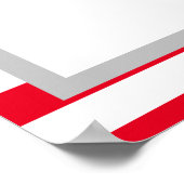 赤/白ストライプ240結婚席表 ポスター (角)