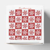 赤/白チェック雪片パターンThunder_Cove フェイバーボックス (上部)