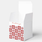 赤/白チェック雪片パターンThunder_Cove フェイバーボックス (オープン)