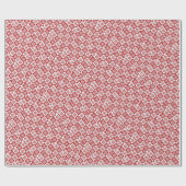 赤/白チェック雪片パターンThunder_Cove ラッピングペーパー (フラット)