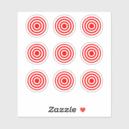 赤/白ラウンドターゲットスタンプ – Pinball Machine シール