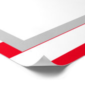 赤/白150個ストライプの結婚座席表 ポスター (角)