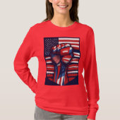 赤、白、およびはっきりした Tシャツ (正面)