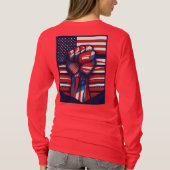 赤、白、およびはっきりした Tシャツ (裏面)