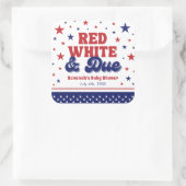 赤、白、および期限4日7月の愛国的な赤ちゃんシャワー スクエアシール (バッグ)
