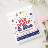 赤、白、および期限4日7月の愛国的な赤ちゃんシャワー フェイバーバッグ (封をした状態)