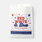 赤、白、および期限4日7月の愛国的な赤ちゃんシャワー フェイバーバッグ (正面)