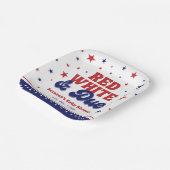 赤、白、および期限4日7月の愛国的な赤ちゃんシャワー ペーパープレート (傾斜あり)