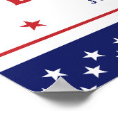 赤、白、および期限4日7月の愛国的な赤ちゃんシャワー ポスター (角)