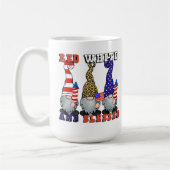 赤、白、および賛美格言 コーヒーマグカップ (左)