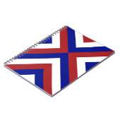 赤、白、および青の山形 ノートブック (左側)