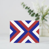 赤、白、および青の山形 ポストカード (スタンド正面)