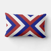 赤、白、および青の山形 ランバークッション (裏面)