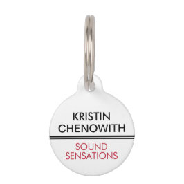 赤、白、および黒のキーリングパフォーマーバッグラベル ペット　ネームタグ