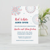 赤、白、そして生まれる ベイビーシャワーの招待状 招待状 (スタンド正面)