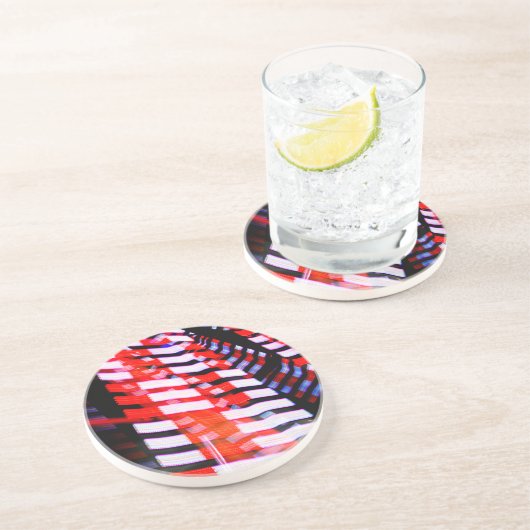 赤（白）と青 コースター (側面)