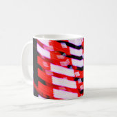 赤（白）と青 コーヒーマグカップ (正面左)