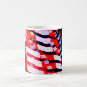 赤（白）と青 コーヒーマグカップ (中央)