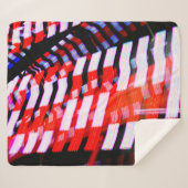 赤（白）と青 シェルパブランケット (正面(横))