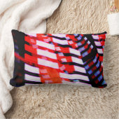 赤（白）と青 ランバークッション (ブランケット)