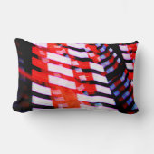 赤（白）と青 ランバークッション (正面)