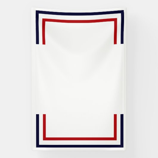 赤（白）と青 横断幕 (縦)