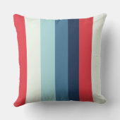 赤（白）と青（青）のストライプ クッション (裏面)