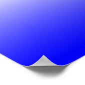 赤（白）と青（青） グラデーション ポスター (角)