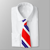 赤（白）と青（青） ストライプの ネクタイ (タイ)