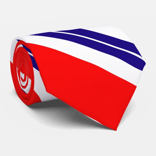 赤（白）と青（青） ストライプの ネクタイ (ロール)
