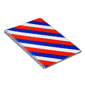 赤（白）と青（青） ストライプの ノートブック (右側)