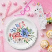 赤（白）と青 God Bless America | God Bless ペーパープレート (パーティー)