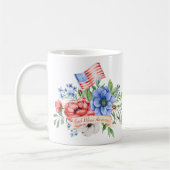 赤（白）と青 God Bless America Mag | God Bless America M コーヒーマグカップ (左)