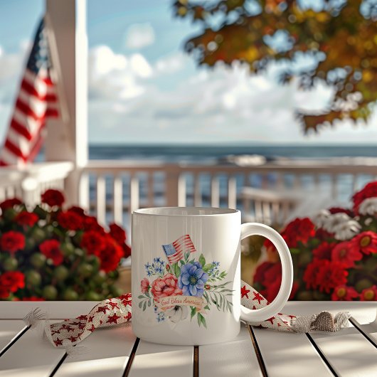 赤（白）と青 God Bless America Mag | God Bless America M コーヒーマグカップ