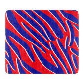 赤、白、はっきりした白 | タイガーストライプグラス カッティングボード (正面)