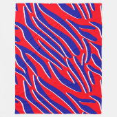 赤、白、はっきりした白 | タイガーストライプフリースブランケット フリースブランケット (正面)