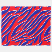 赤、白、はっきりした白 | タイガーストライプフリースブランケット フリースブランケット (正面(横))